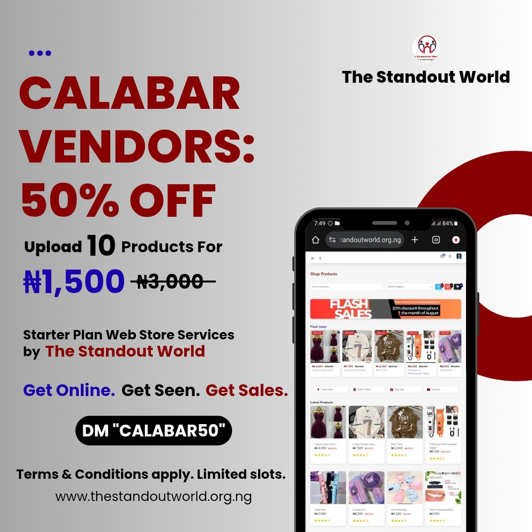 Calabar Vendors: 50% Off